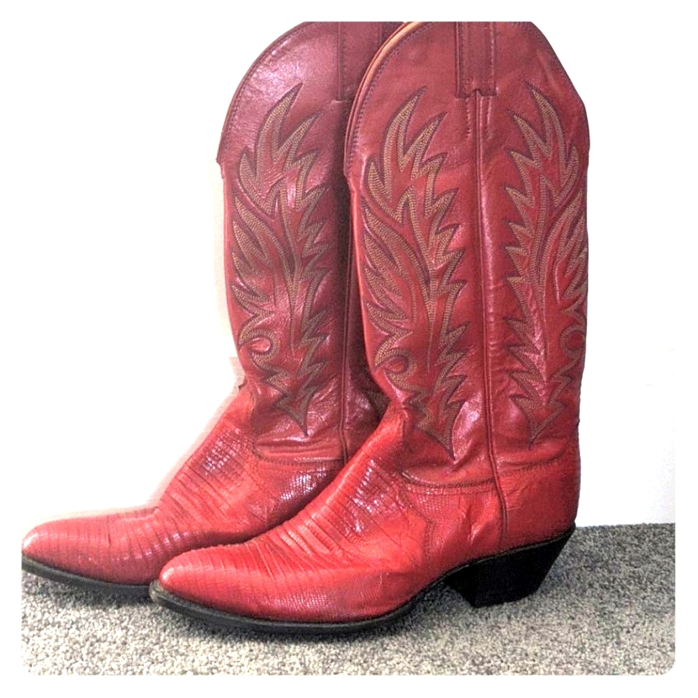 Red cowboy boots